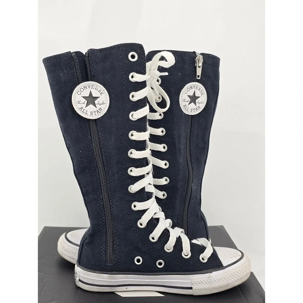 Converse Chuck Taylor All Star XX-Hi Youth 11 Black Knee High Sneakers -VG